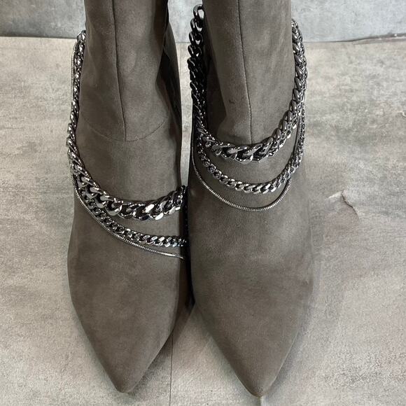 INC INTERNATIONAL CONCEPTS Women's Taupe Micro Reanna Pointed-Toe Stiletto READ - Picture 4 of 10